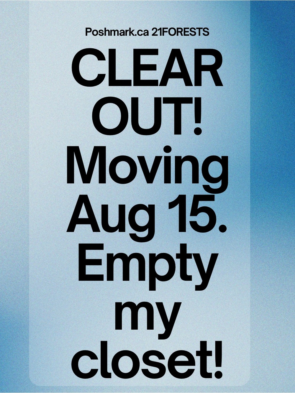 LAST MIN MOVING SALE